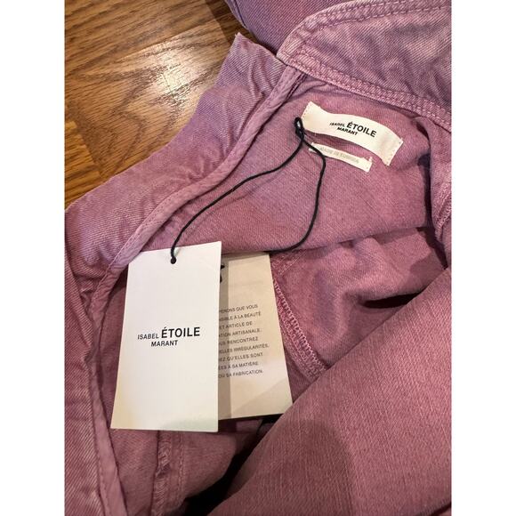 ISABEL MARANT ÉTOILE PUFF SLEEVE DENIM DRESS IN PINK size 34 / us XS - Picture 3 of 15